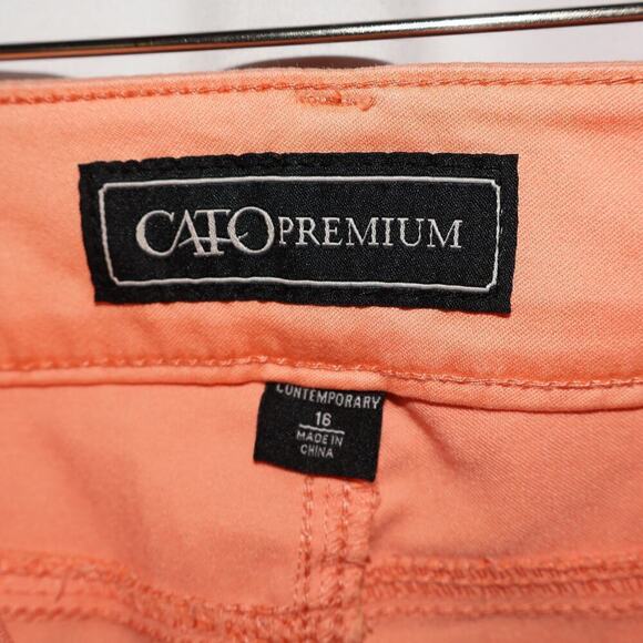Cato Mango Contemporary Capris Pants Size 16 Front Back Pockets Inseam 23" - Picture 7 of 9